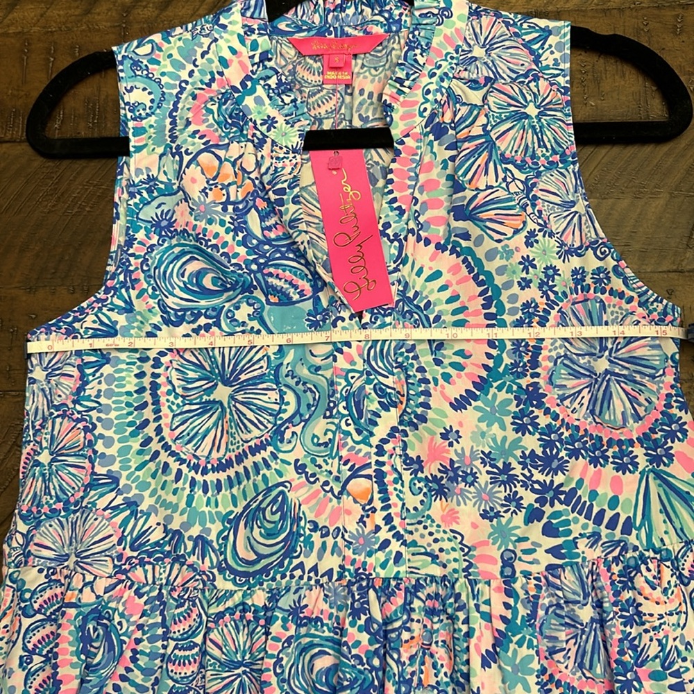 Lily Pulitzer NWT size small Novella Ruffle Hem Top - Picture 5 of 6